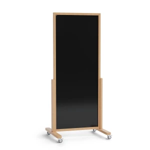 Tablica VERT pionowa kredowa mobilna 167x73 cm w ramie drewnianej naturalnej