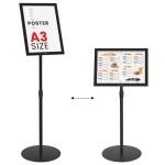 Stojak informacyjny A3 OWZ z ramą aluminiową czarną