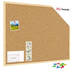Tablica korkowa (rama drewniana) 80x60 cm + GRATIS