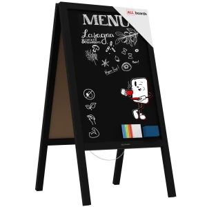 Potykacz stojak kredowy CZARNY 118x61 cm stojak reklamowy