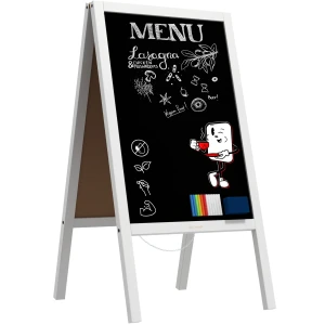 Potykacz biały stojak kredowy 118x61 cm pastelowy kolor