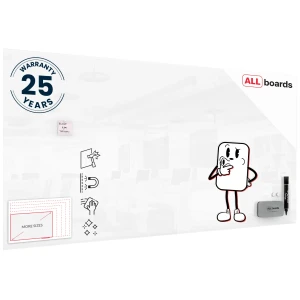 Szklana tablica magnetyczna 240x120 PREMIUM SUPERWHITE  (super biała) + GRATIS