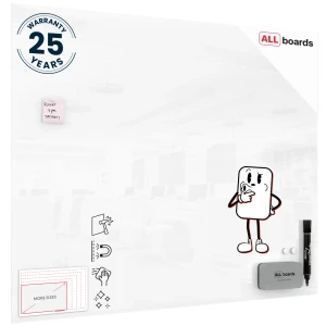 Szklana tablica magnetyczna 150x120 Premium SUPERWHITE + GRATIS