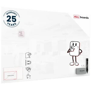 Szklana tablica magnetyczna 180x120 Premium SUPERWHITE + GRATIS