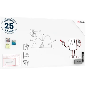 Tablica szklana matowa magnetyczna 200x100 cm + GRATIS