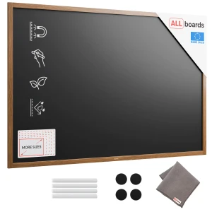 Tablica kredowa magnetyczna wodoodporna 180x120 cm rama drewniana KLASYCZNY BRĄZ + gratis