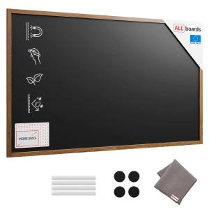 Tablica kredowa magnetyczna wodoodporna 200x120 cm rama drewniana KLASYCZNY BRĄZ + gratis 