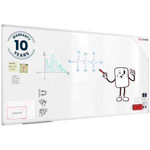Tablica suchościeralna magnetyczna 180x90 cm rama aluminiowa PREMIUM EXPO + zestaw akcesoriów