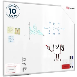 Tablica suchościeralna magnetyczna biała 120x100 cm PREMIUM EXPO + zestaw akcesoriów