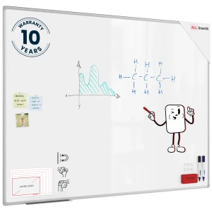 Tablica magnetyczna biała 160x120 cm suchościeralna w aluminiowej ramie PREMIUM EXPO + zestaw akcesoriów