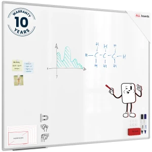 Tablica suchościeralna magnetyczna biała 150x120 cm PREMIUM EXPO + zestaw akcesoriów