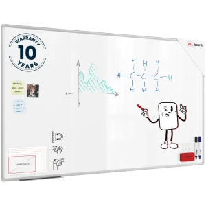 Tablica suchościeralna magnetyczna biała 170x100 cm PREMIUM EXPO + zestaw akcesoriów