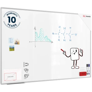 Tablica suchościeralna magnetyczna biała 180x120 cm PREMIUM EXPO + zestaw akcesoriów