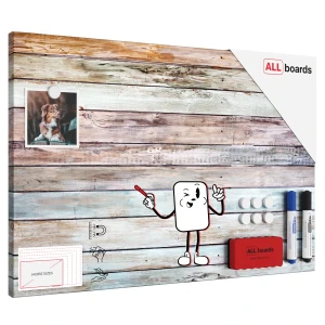 Tablica na magnesy METALboards, deski pastel 60x40 cm + zestaw akcesoriów GRATIS
