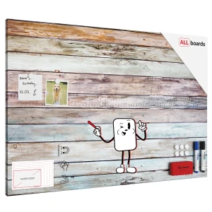 Tablica na magnesy METALboards, deski pastel 90x60 cm + zestaw akcesoriów GRATIS