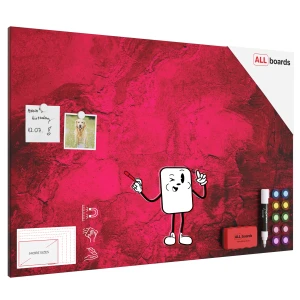 Tablica na magnesy METALboards, róż Aleksandry 90x60 cm + zestaw akcesoriów GRATIS 