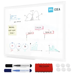 Tablica suchościeralna magnetyczna 60x45 cm E-LINE + AKCESORIA GRATIS