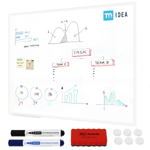 Tablica suchościeralna magnetyczna 120x90 cm E-LINE + AKCESORIA GRATIS