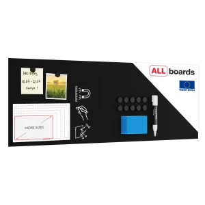 Tablica magnetyczna bezramowa kredowa panel magnetyczny SLIMboard 90x30 cm – niewidoczny montaż + GRATIS 