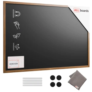 Tablica kredowa magnetyczna wodoodporna 180x120 cm rama drewniana KLASYCZNY BRĄZ + gratis