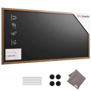 Tablica kredowa magnetyczna wodoodporna 200x100 cm rama drewniana KLASYCZNY BRĄZ + gratis 