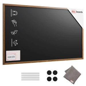 Tablica kredowa magnetyczna wodoodporna 200x120 cm rama drewniana KLASYCZNY BRĄZ + gratis 