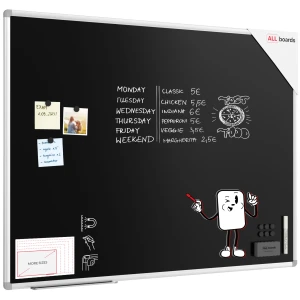 Tablica magnetyczna kredowa 120x90 cm - czarna, rama Premium EXPO + GRATIS