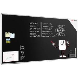 Tablica magnetyczna kredowa 200x100 cm - czarna, rama Premium EXPO + GRATIS