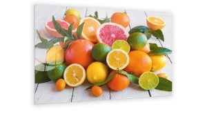 Obraz szklany CYTRUSY POMARAŃCZA LIMONKA 90x60cm ozdobna szklana tablica magnetyczna